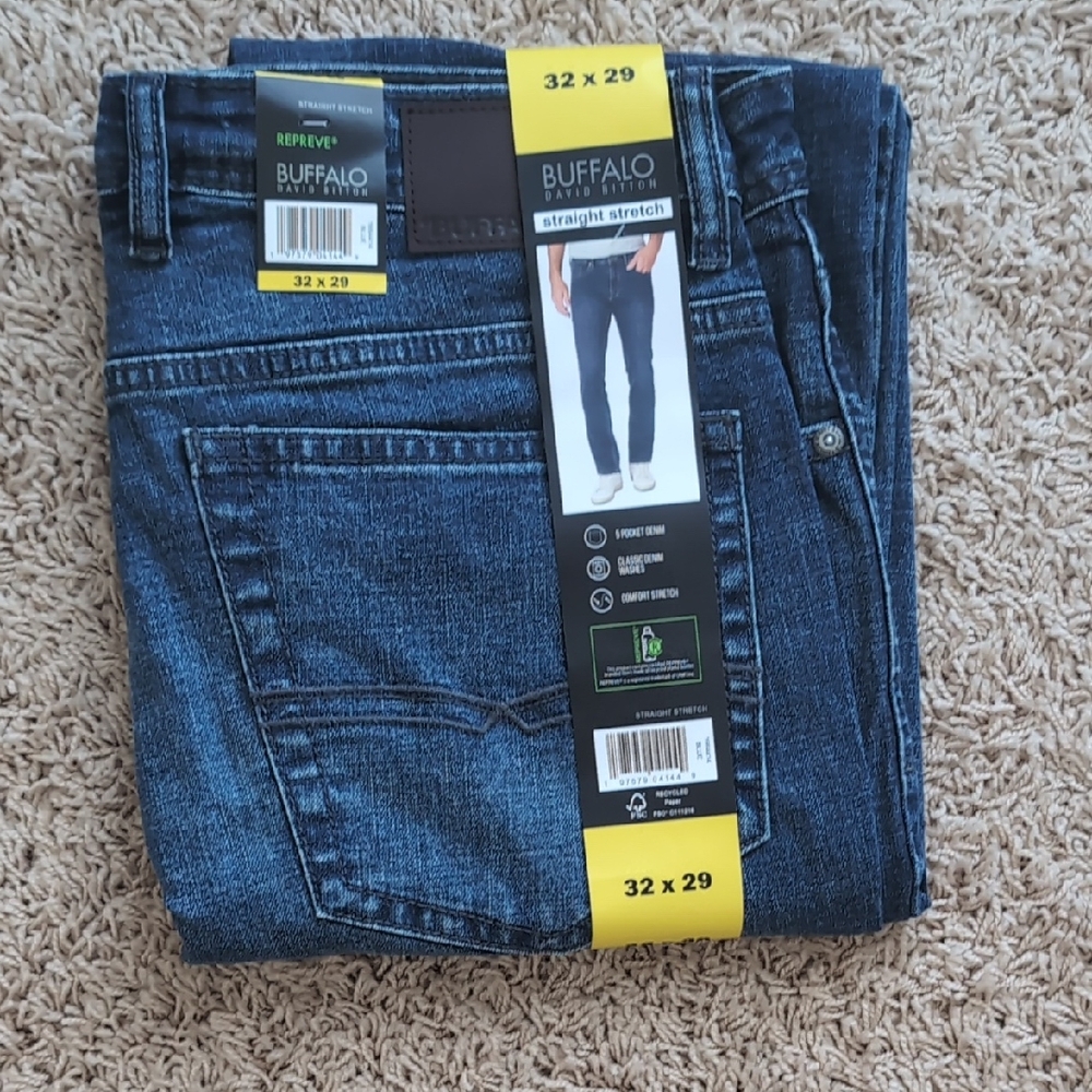 Buffalo David Bitton Blue Straight Jeans Classic Style